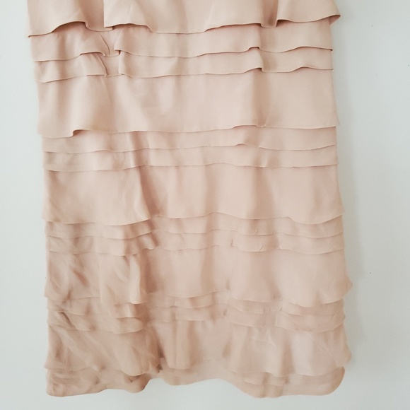 French Connection Dress Silk Ruffles Sleeveless - Picture 3 of 7